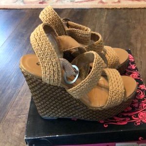 EUC Wedge sandals worn a few times